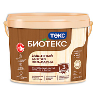 ТЕКС BIOTEKS ЭКО-САУНА защитный состав термостойкий, водорастворимый, полуматовый (2л)