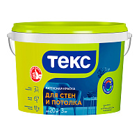 ТЕКС ДЛЯ СТЕН И ПОТОЛКА краска латексная (интерьерная УНИВЕРСАЛ) (3кг)