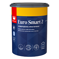 TIKKIVALA (TIKKURILA) EURO SMART 2 краска интерьерная, для стен и потолка, база А (0,9л)