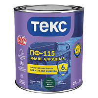 ТЕКС ПФ 115 эмаль алкидная для металла и дерева, глянцевая, темно-зеленый (0,9кг)