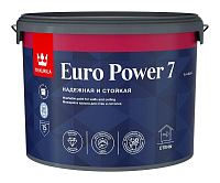 TIKKURILA EURO POWER 7 краска моющаяся, для стен и потолка, матовая, база C (9л) TIKKURILA EURO POWER 7 краска моющаяся, для стен и потолка, матовая, база C (9л)