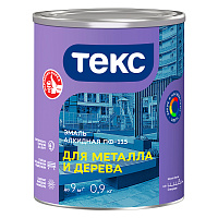 ТЕКС ОПТИМУМ ПФ 115 эмаль алкидная, универсальная, глянцевая, шоколадный (0,9кг)