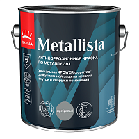 TIKKIVALA (TIKKURILA) METALLISTA краска по ржавчине 3 в 1, глянцевая, серебристый (2,3л)